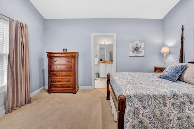 80 Farmers Cir, Moneta, VA 24121 - bedroom featuring light carpet, baseboards, and ensuite bathroom