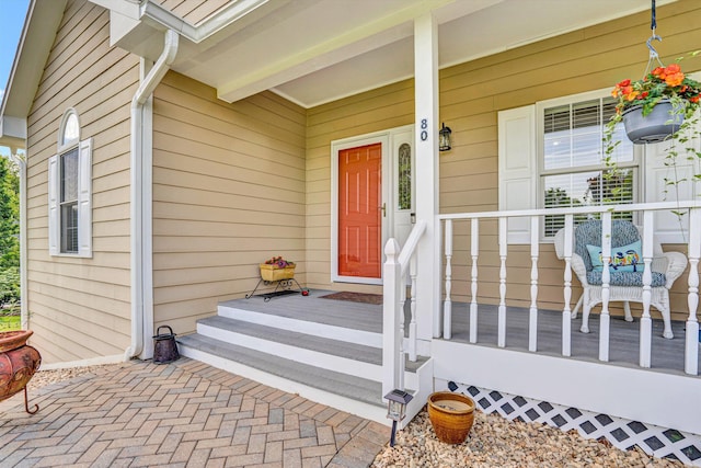 80 Farmers Cir, Moneta, VA 24121 - doorway to property featuring covered porch