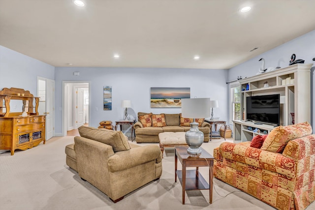 80 Farmers Cir, Moneta, VA 24121 - living area featuring carpet and recessed lighting