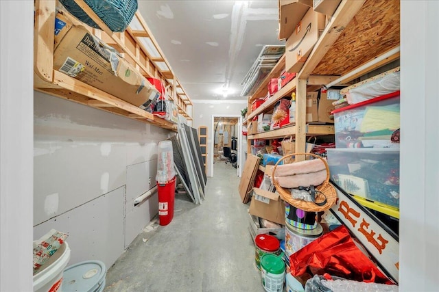 view of storage area