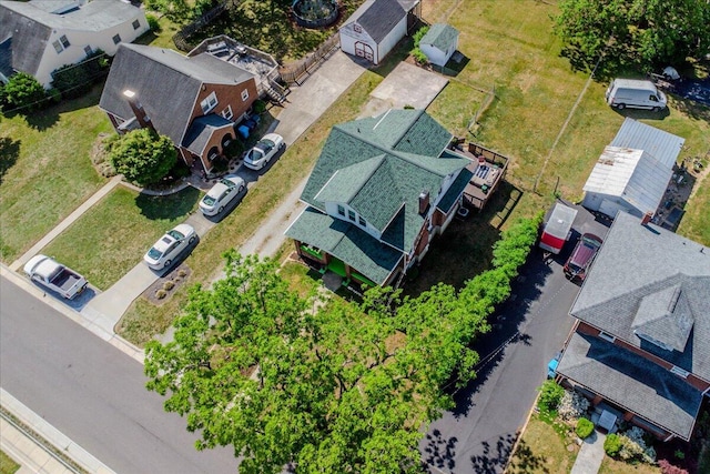 aerial perspective of suburban area