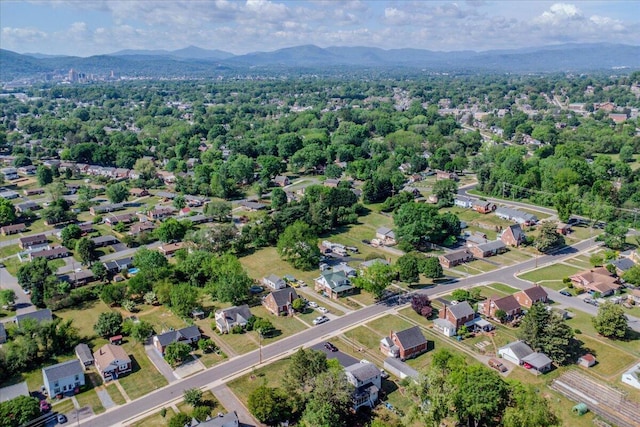 drone / aerial view of a mountain backdrop