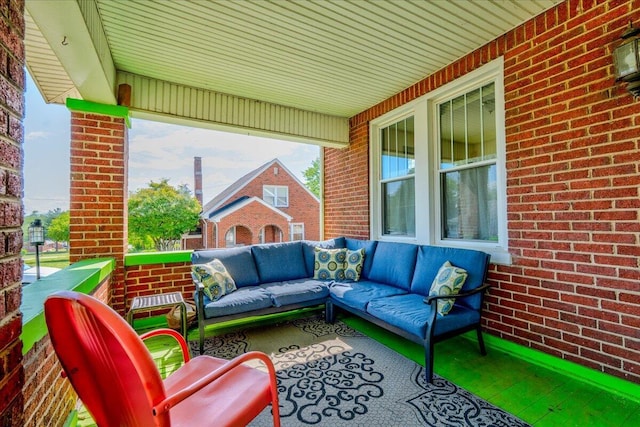 view of patio with an outdoor living space