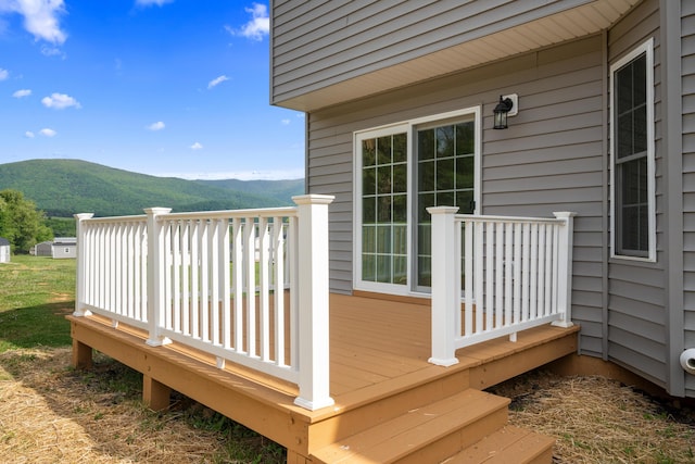 5595 New Pleasant Way, Salem, VA 24153 - wooden terrace with a mountain view