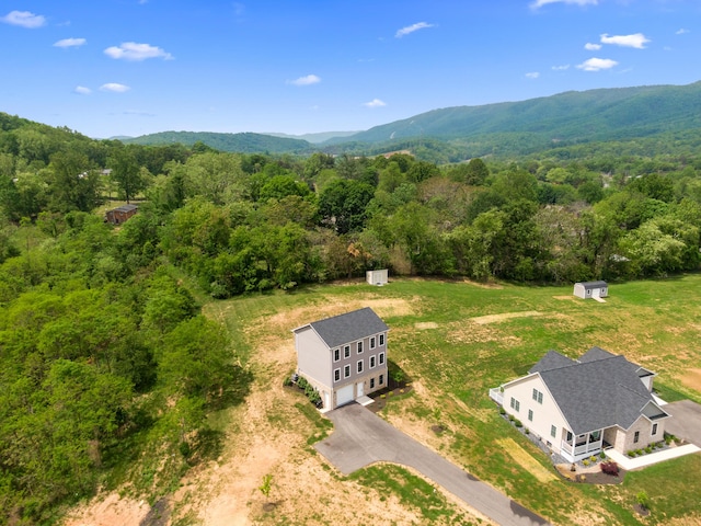 5595 New Pleasant Way, Salem, VA 24153 - bird's eye view with a mountain view and a wooded view