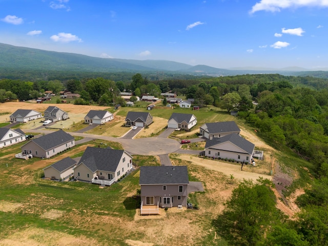 5595 New Pleasant Way, Salem, VA 24153 - birds eye view of property with a wooded view, a mountain view, and a residential view