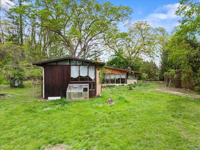 exterior space with an outdoor structure