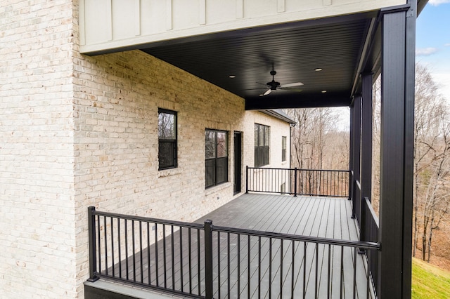 1065 Cedar Fox Ct, Forest, VA 24551 - wooden deck featuring a ceiling fan