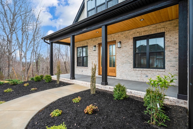 1065 Cedar Fox Ct, Forest, VA 24551 - entrance to property featuring brick siding and covered porch
