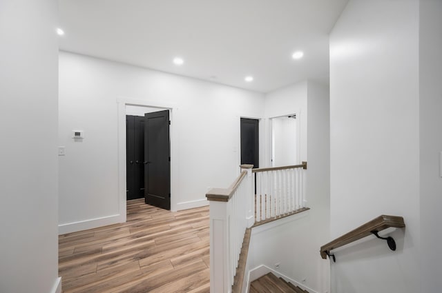 1065 Cedar Fox Ct, Forest, VA 24551 - stairway featuring wood finished floors, baseboards, and recessed lighting
