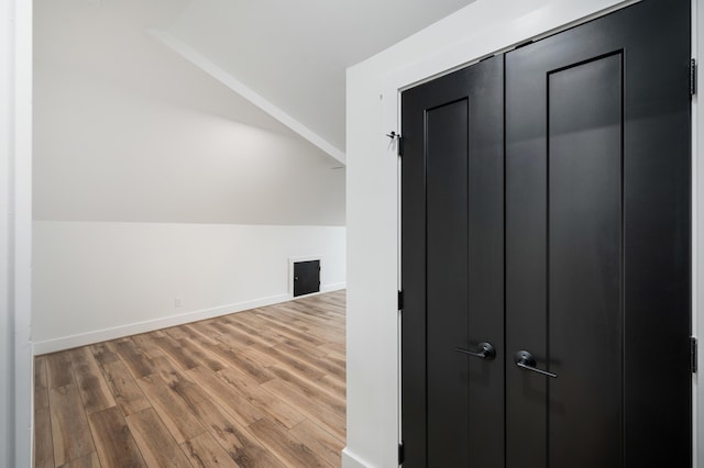 1065 Cedar Fox Ct, Forest, VA 24551 - interior space with baseboards, wood finished floors, and lofted ceiling