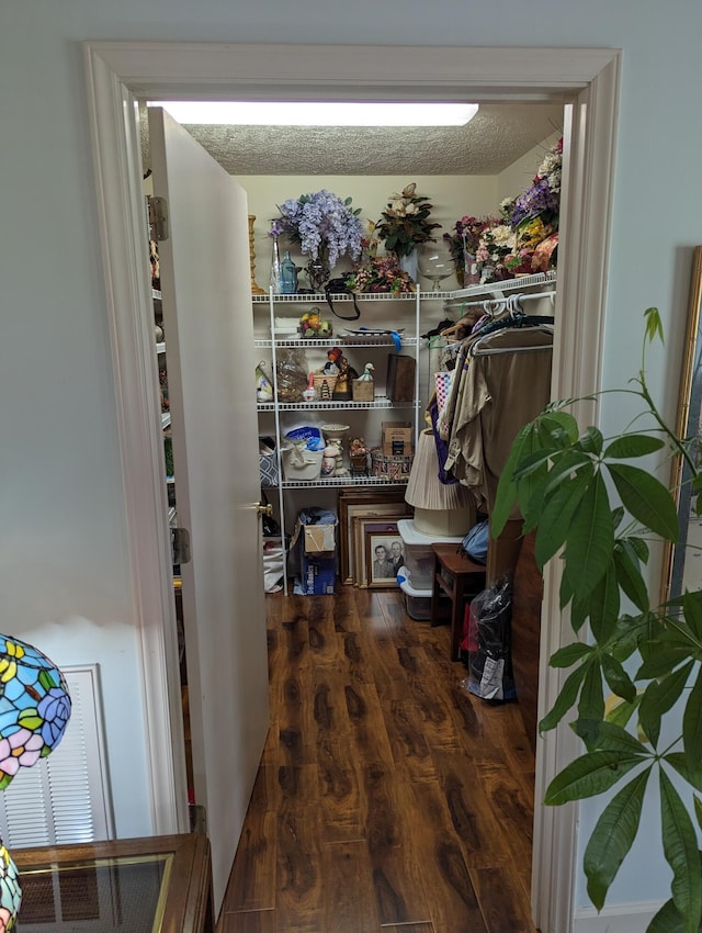 spacious closet with wood finished floors