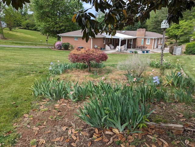 view of yard with a patio