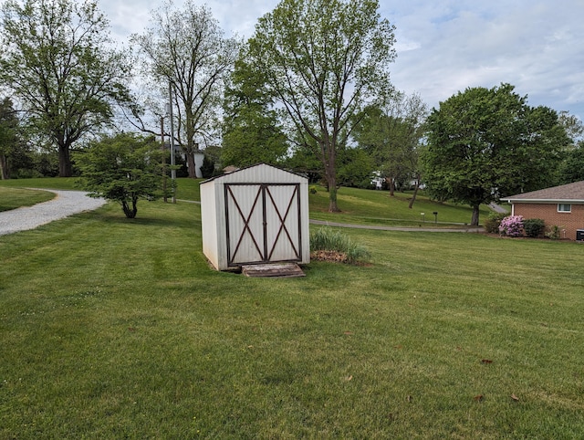 view of shed