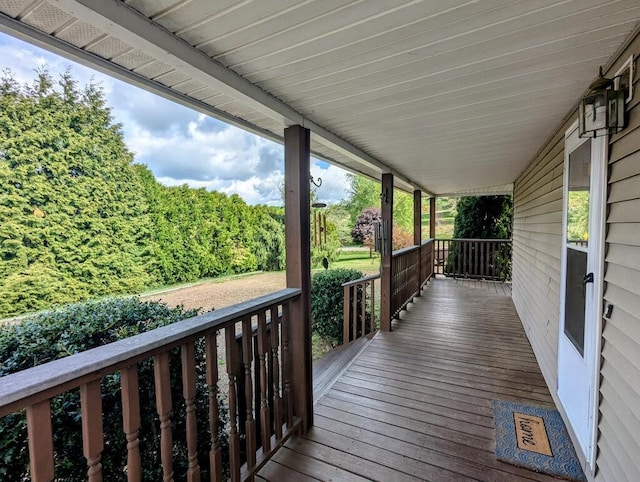 180 Daniels Run Rd NE, Copper Hill, VA 24079 - wooden terrace featuring covered porch