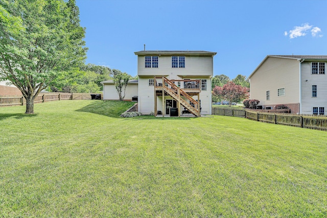 4848 Hickory Ridge Ct, Roanoke, VA 24018 - back of property featuring stairs, a wooden deck, and cooling unit