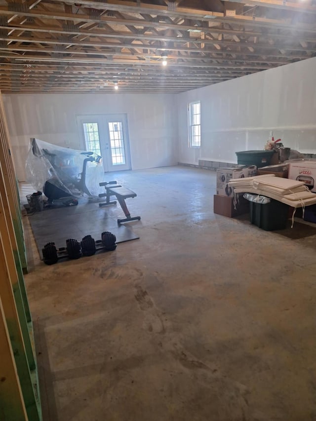 view of basement