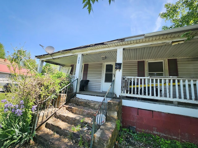 view of front of home with a porch