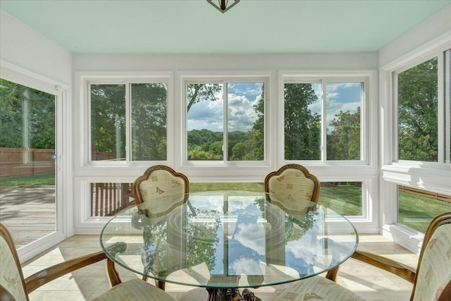 view of sunroom