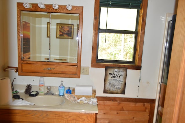 bathroom featuring vanity