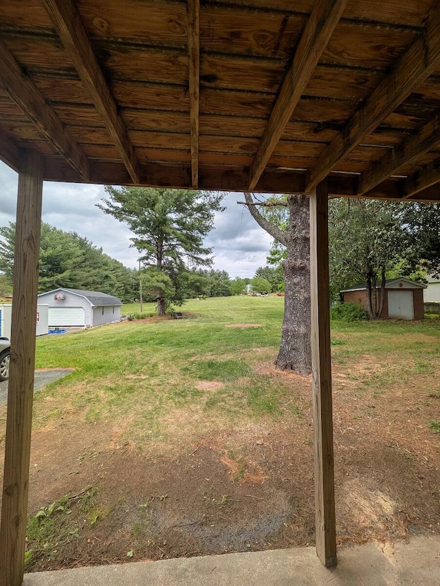 58 Lakeland Cir, Troutville, VA 24175 - view of yard featuring a storage unit and an outdoor structure