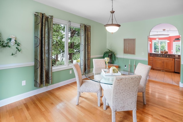 2580 Lakewood Forest Rd, Moneta, VA 24121 - dining space featuring light wood-style floors and baseboards