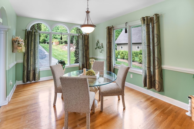 2580 Lakewood Forest Rd, Moneta, VA 24121 - dining room featuring light wood-type flooring and baseboards