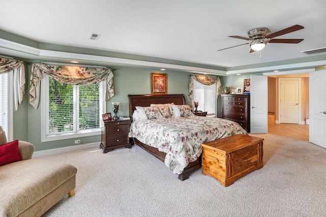 2580 Lakewood Forest Rd, Moneta, VA 24121 - carpeted bedroom with multiple windows, baseboards, and ceiling fan