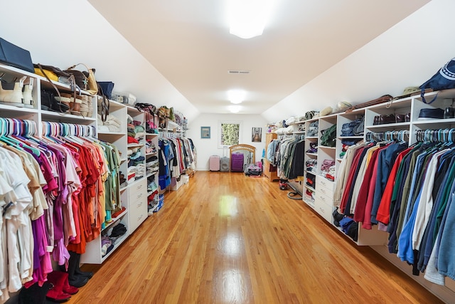 2580 Lakewood Forest Rd, Moneta, VA 24121 - spacious closet with wood finished floors and vaulted ceiling