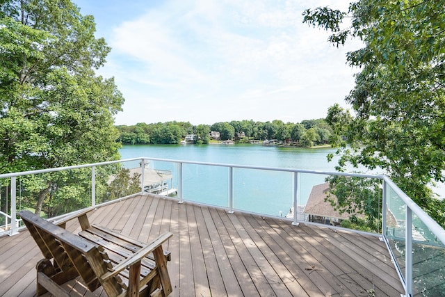 2580 Lakewood Forest Rd, Moneta, VA 24121 - wooden terrace with a water view