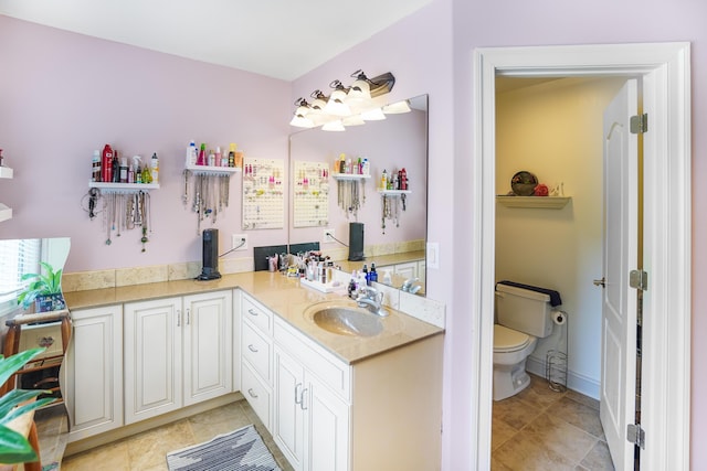 2580 Lakewood Forest Rd, Moneta, VA 24121 - full bathroom featuring vanity, toilet, and tile patterned flooring