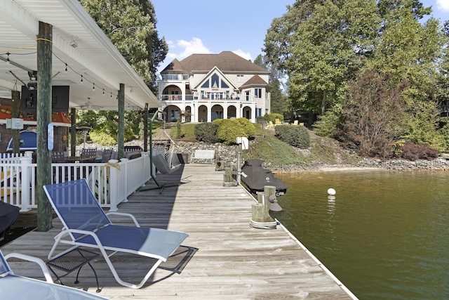 2580 Lakewood Forest Rd, Moneta, VA 24121 - dock area featuring a water view and a balcony