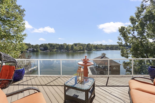 2580 Lakewood Forest Rd, Moneta, VA 24121 - dock featuring a water view and a balcony