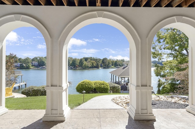 2580 Lakewood Forest Rd, Moneta, VA 24121 - view of patio / terrace featuring a water view