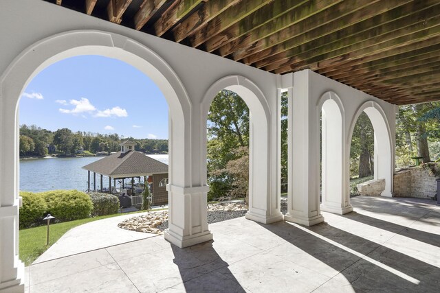 2580 Lakewood Forest Rd, Moneta, VA 24121 - view of patio / terrace with a water view