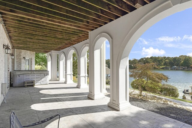 2580 Lakewood Forest Rd, Moneta, VA 24121 - view of patio featuring a water view