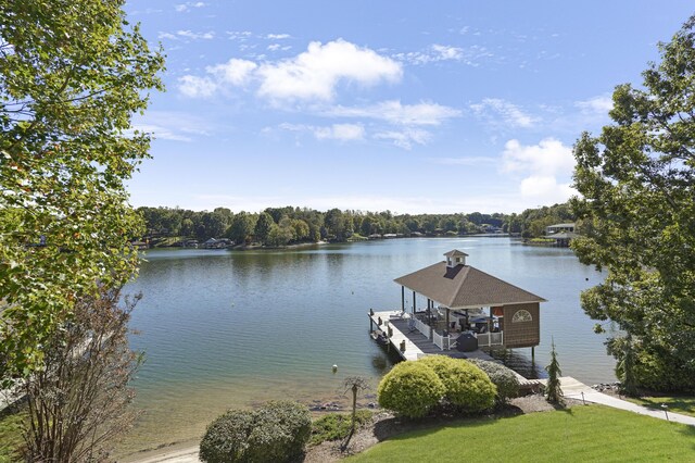 2580 Lakewood Forest Rd, Moneta, VA 24121 - dock area featuring boat lift and a water view