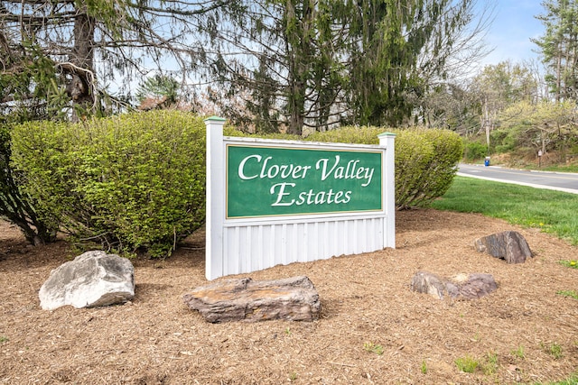view of community sign