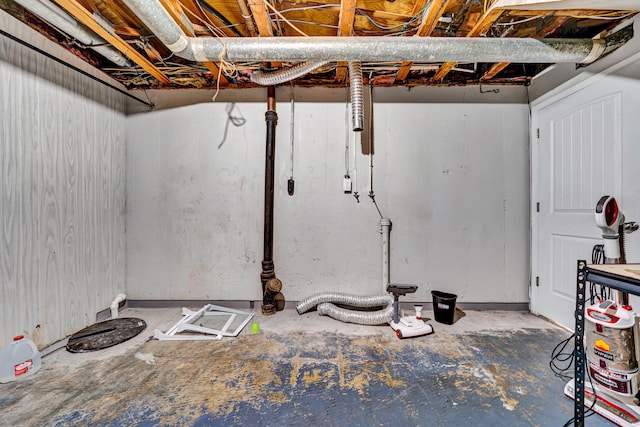 3443 Overhill Trl, Roanoke, VA 24018 - view of unfinished basement