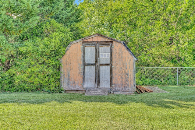 view of shed