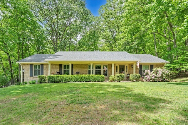 ranch-style home with brick siding