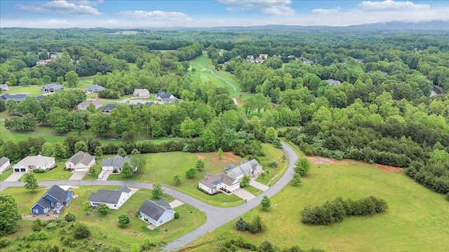 1119 Park Hall Rd, Huddleston, VA 24104 - aerial perspective of suburban area featuring a forest