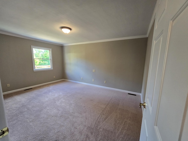 411 Raleigh Ave, Vinton, VA 24179 - spare room with crown molding, baseboards, and carpet