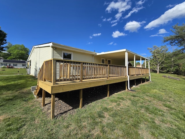 411 Raleigh Ave, Vinton, VA 24179 - back of house featuring a deck and a yard