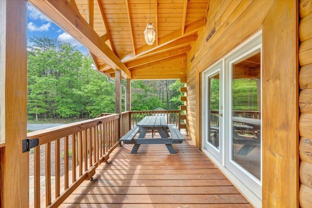 view of wooden terrace
