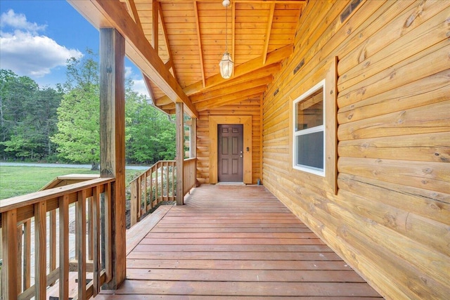 view of wooden deck