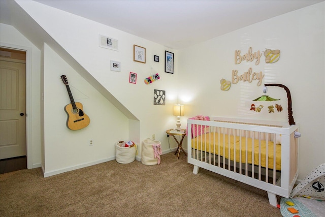3279 Forest Ridge Rd, Roanoke, VA 24018 - bedroom with a crib, carpet, and baseboards