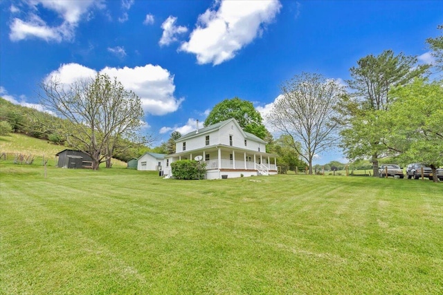 5110 Rich Patch Rd, Covington, VA 24426 - view of yard featuring a porch