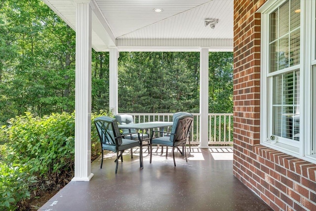 23 Alean Rd, Rocky Mount, VA 24151 - view of patio with outdoor dining area and a porch