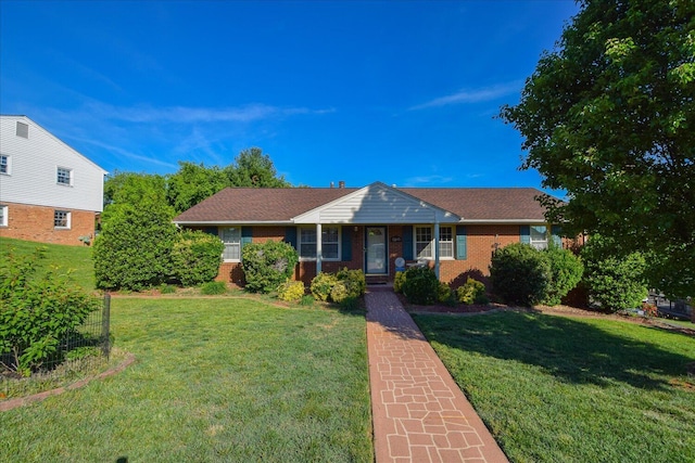 2245 Karen Dr, Salem, VA 24153 - view of front of property with a front yard, a porch, and brick siding
